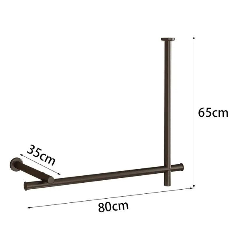 Stainless Steel Wall-Mount Towel & Clothes Drying Rack Wall Drying Rack Axl 80CM