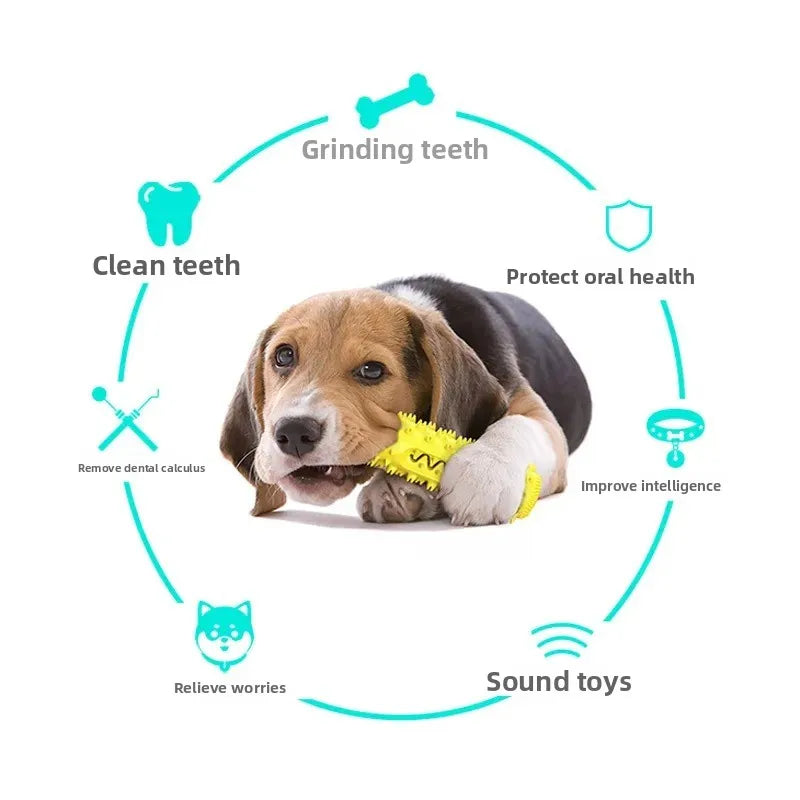 Squeaky Dog Molar Stick – Treat Dispenser & Teeth Cleaner Dog Chew Toy Axl