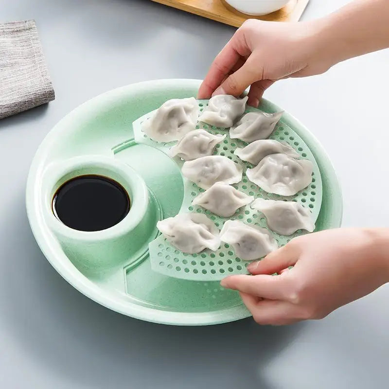 Double Layer Dumpling Drain Plate – Fruit & Veggie Draining Tray Kitchen Drain Tray Axl