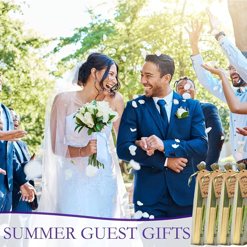 20-Pack Folding Hand Fans with Tassels, Cards & Gift Bags Party Favor Fan Set Axl