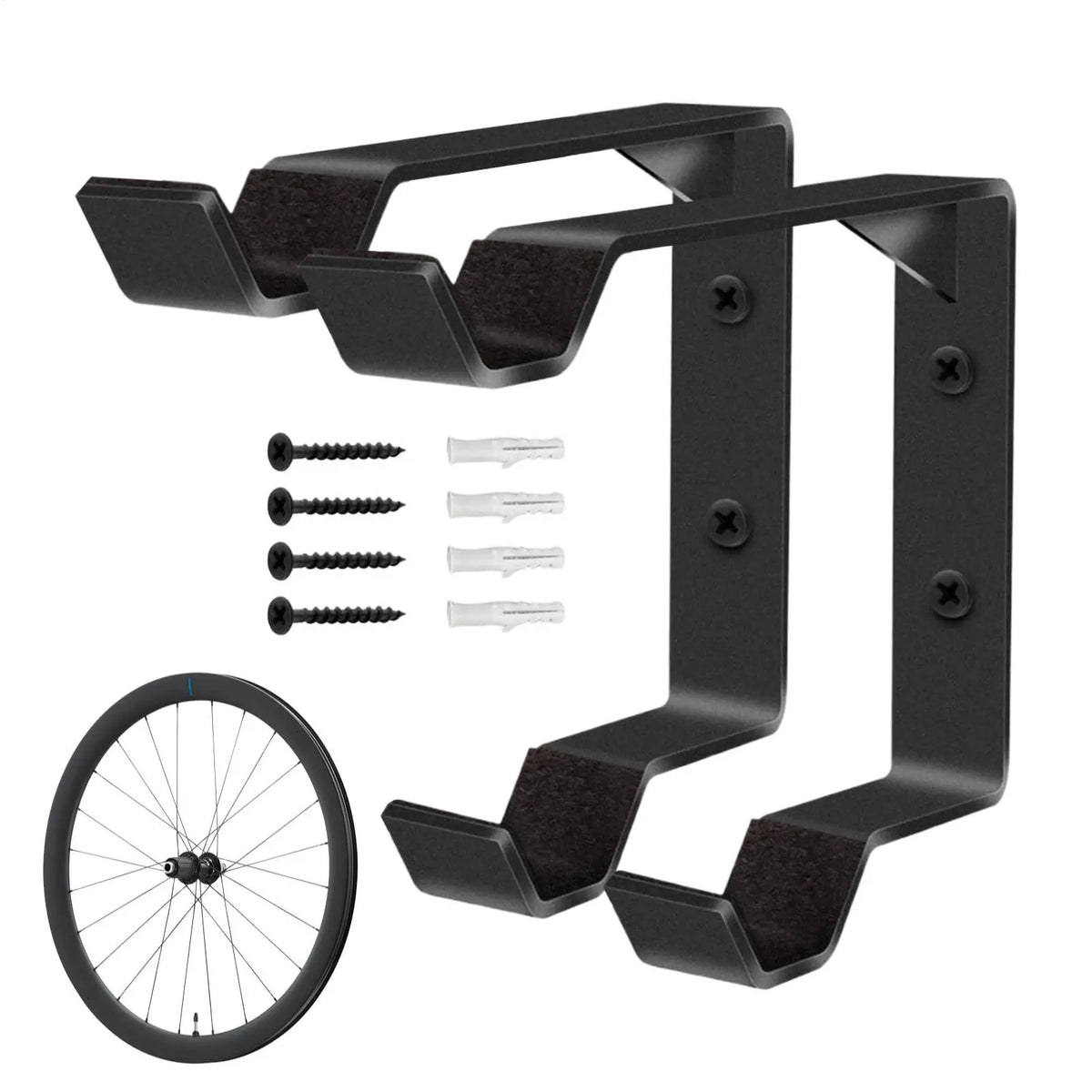 Vertical Bike Wall Mount Hook with Tire Tray – Heavy Duty Steel Bike Wall Mount Hook Axl