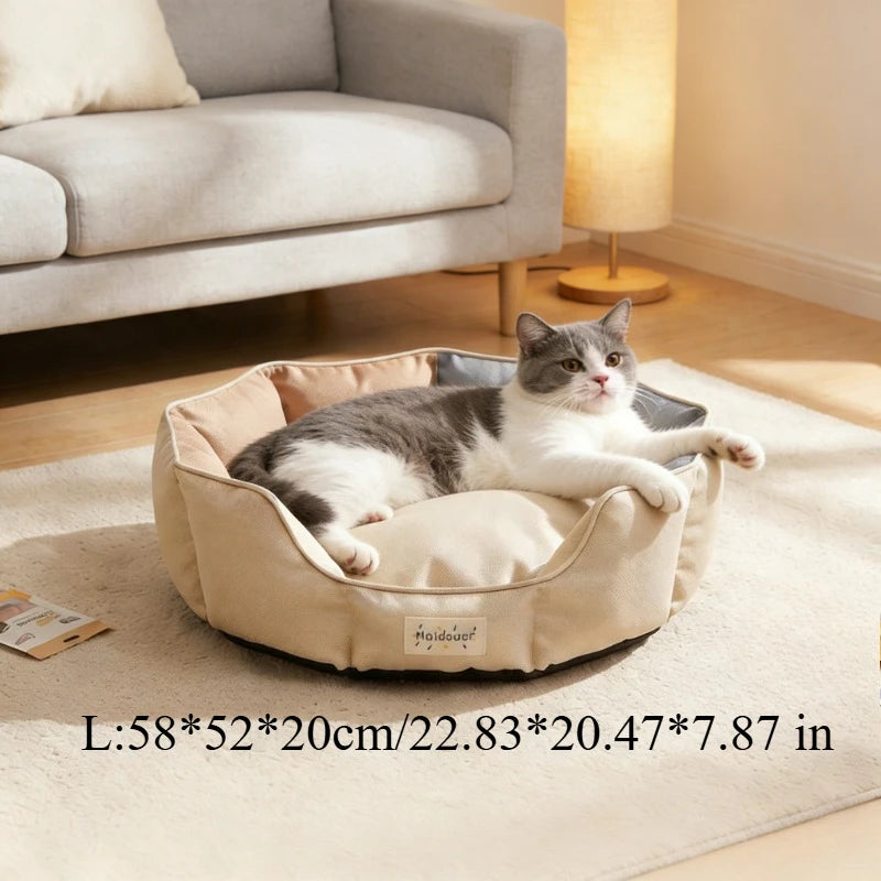KEMORELA All-Season Cat & Dog Sofa Bed | Non-Slip Washable Pet Sofa Bed Axl L 58x52x20cm