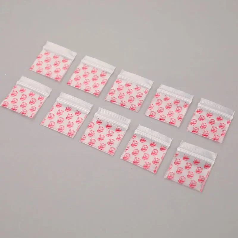 100 Pcs Mini Clear Zipper Bags – Small Plastic Storage Bags Plastic Zipper Bags Axl