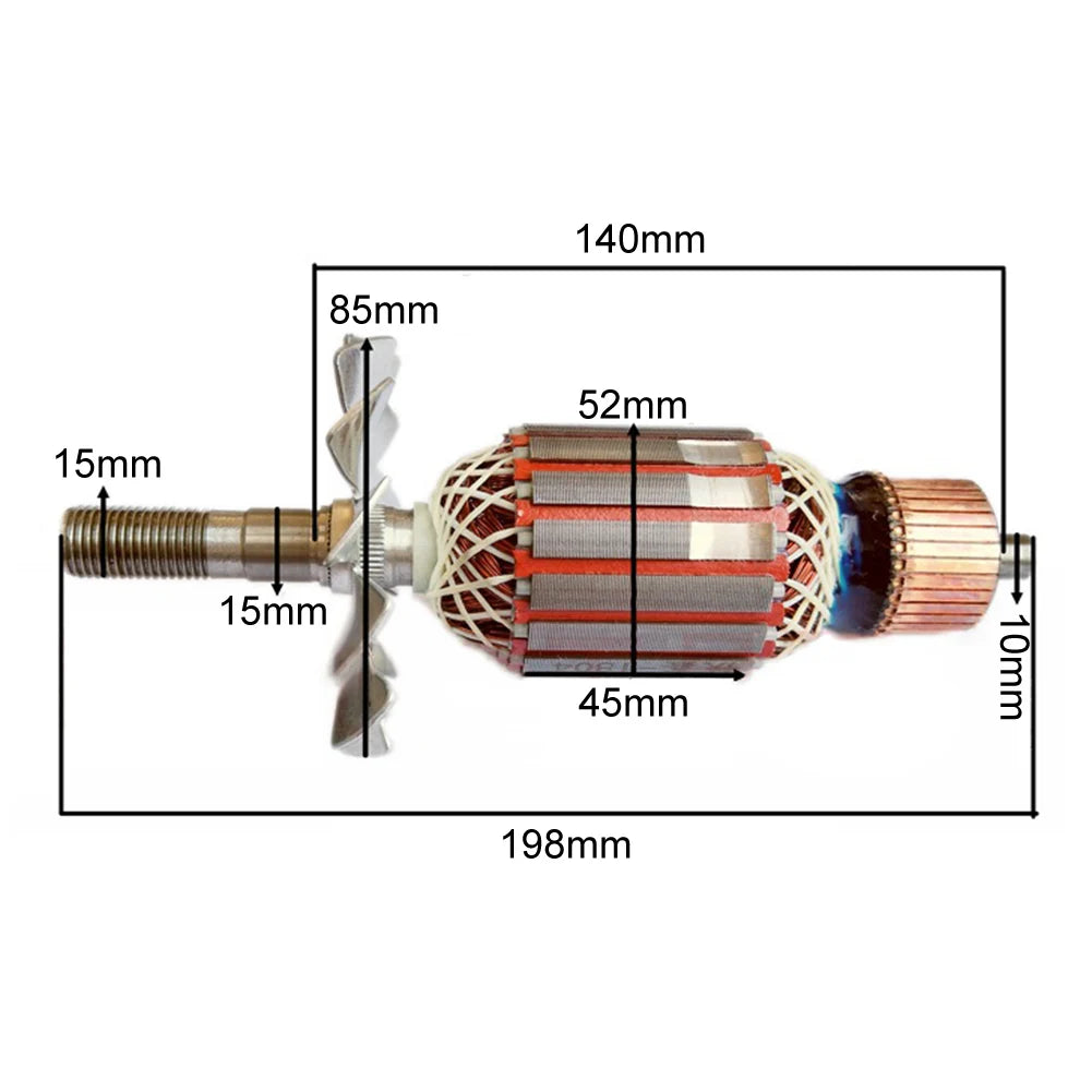 Armature Rotor for 255 Aluminum Cutting Saw Motor | Power Tool Power Tool Rotor Part Axl