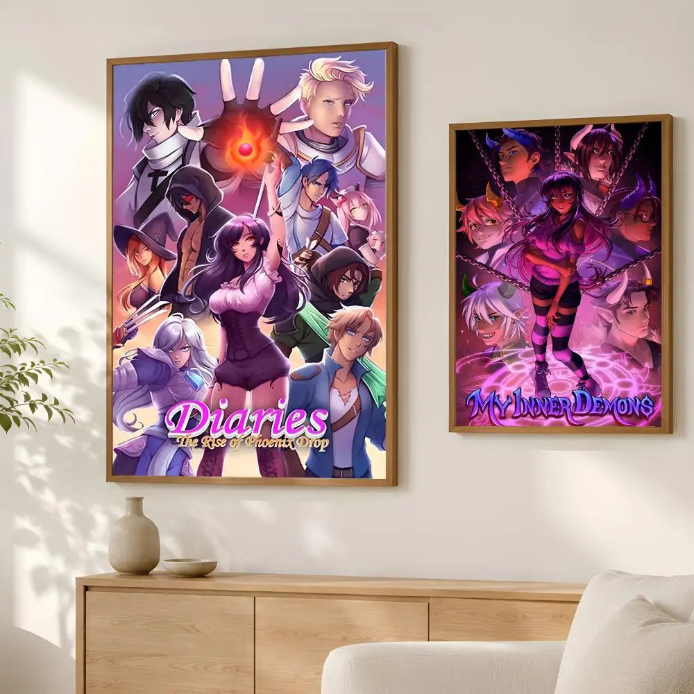 Aphmau Self-Stick HD Wall Art Poster – Waterproof Room Decor Wall Art Poster Axl