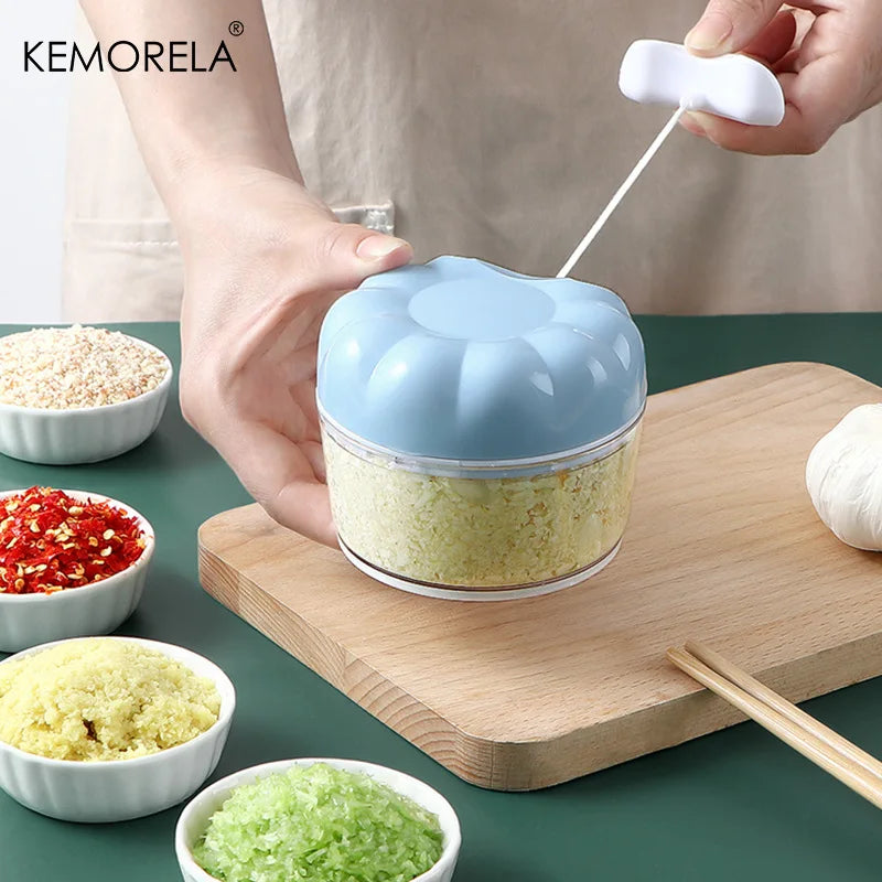 KEMORELA Manual Garlic Chopper – Mini Food Grinder & Cutter Manual Food Chopper Axl
