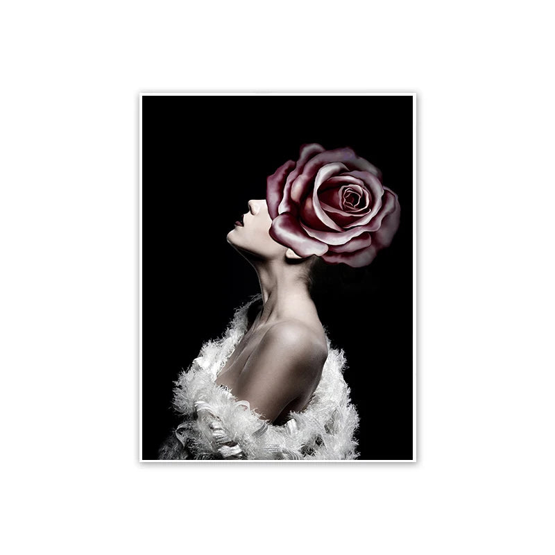 Women Butterfly Floral Wall Art Poster – Modern Home Décor Wall Art Poster Axl 8 42x30cm