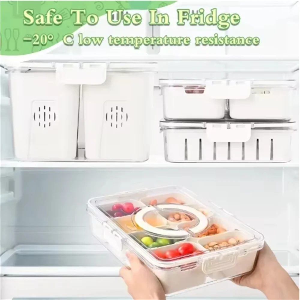 4/8 Grid Snack Box with Lid – Portable Charcuterie & Food Storage Food Storage Container Axl