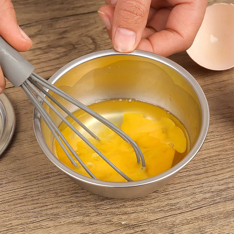 304 Stainless Steel Steamed Egg Bowl with Lid | Food Grade Kitchen Mixing Bowl Axl