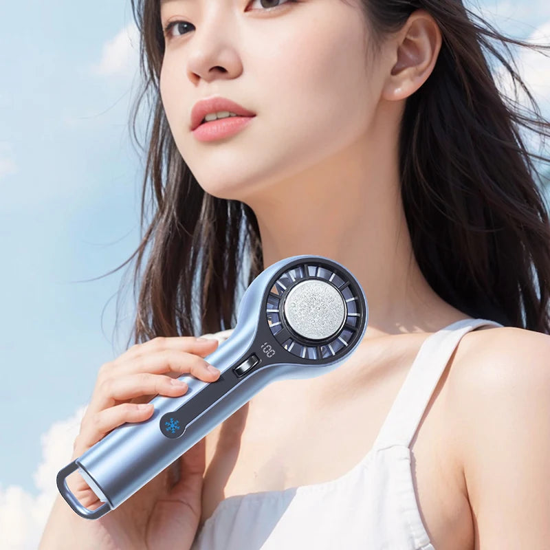 BALASHOV Handheld Fan 3000mAh USB Rechargeable with Display Handheld Cooling Fan Axl