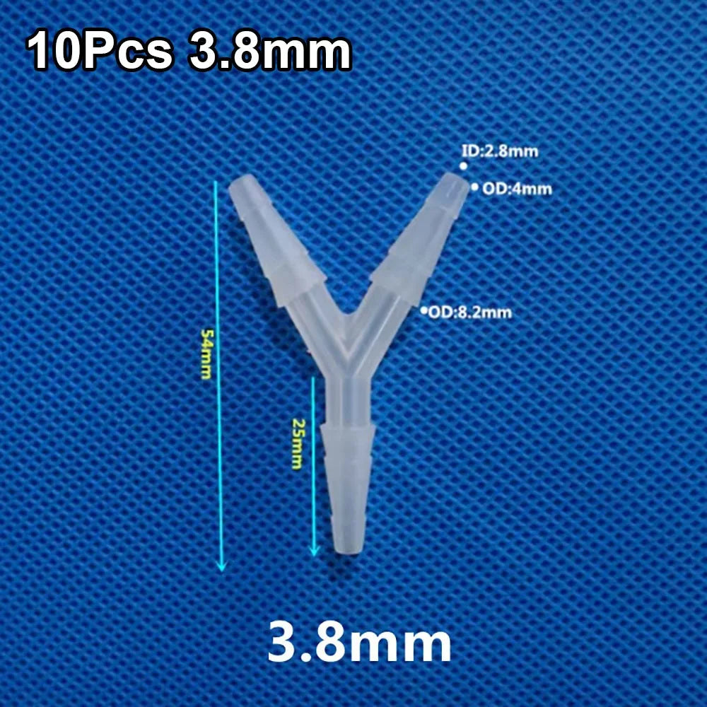 10-Pack Y-Type Tee Connectors – 3-Way PP PE Hose Fittings Hose Tee Connectors Axl 10Pcs 3.8mm