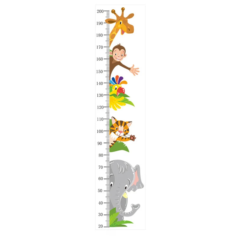 Animal Height Chart Wall Sticker for Kids – 20 to 200cm Kids Height Chart Sticker Axl