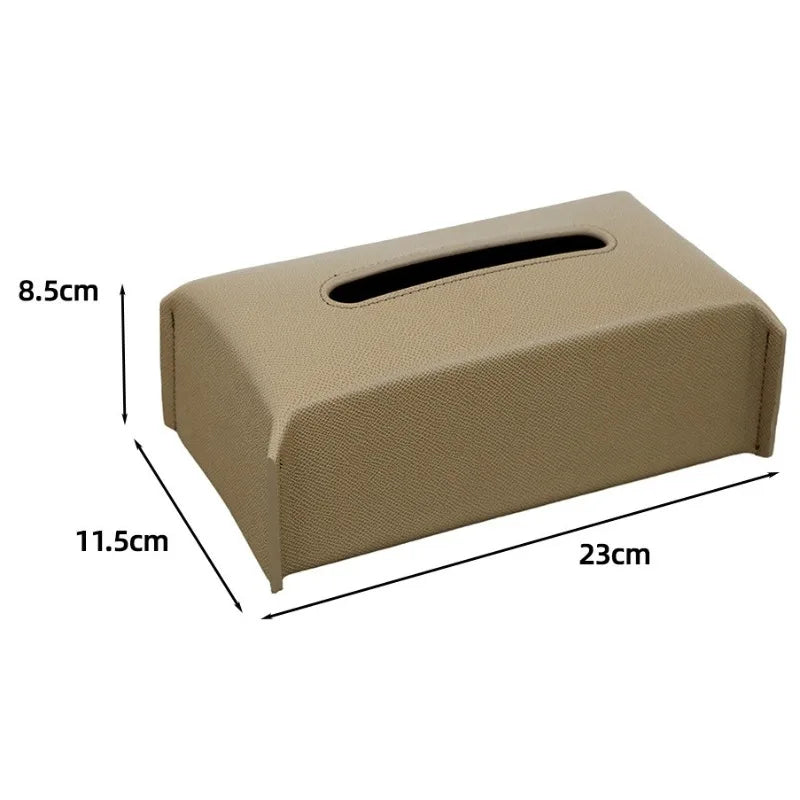 Luxury Leather Tissue Box Cover | Elegant Rectangular Table Decor Tissue Box Cover Axl