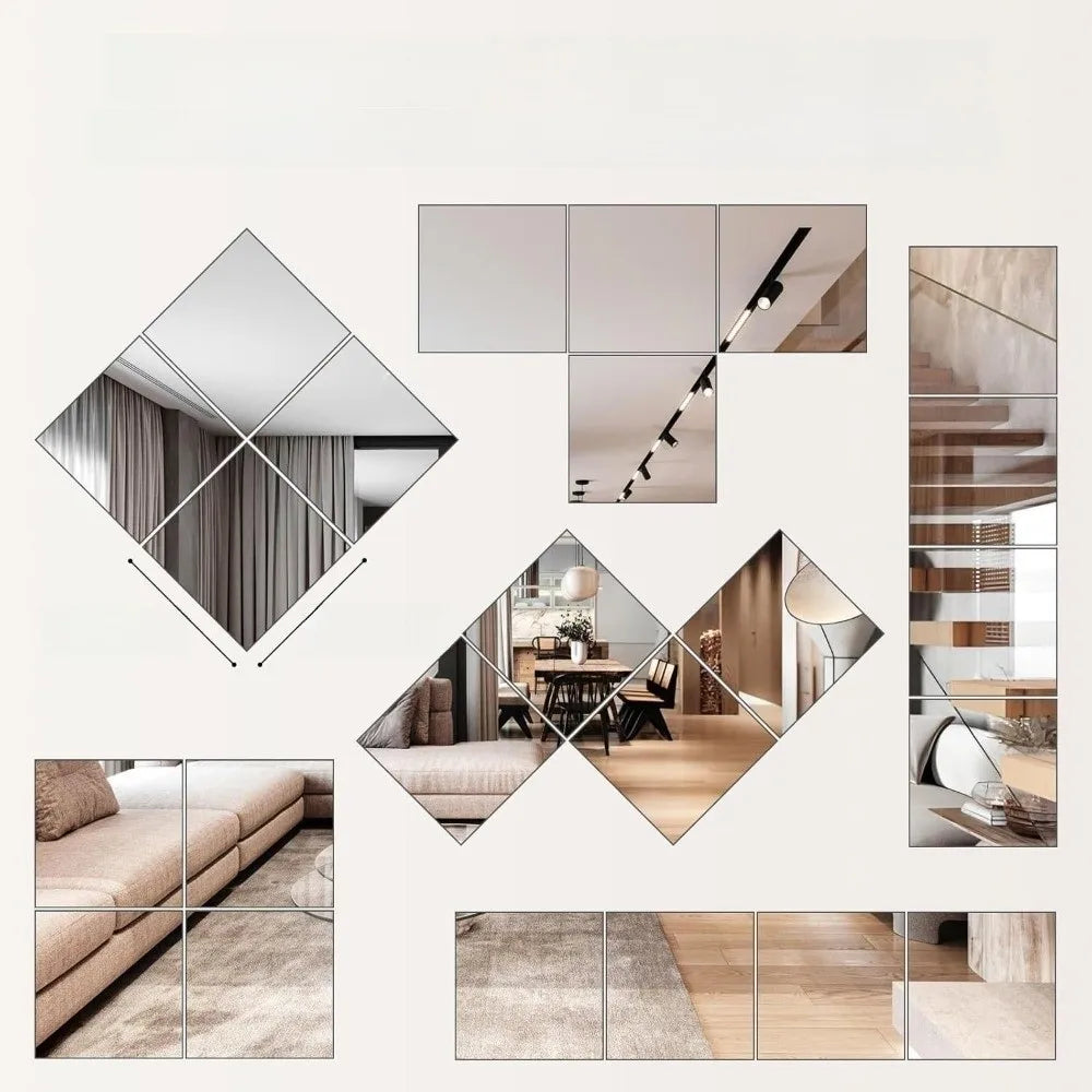 Self-Adhesive Acrylic Mirror Sheet – Shatterproof Wall Tiles Acrylic Mirror Tile Axl