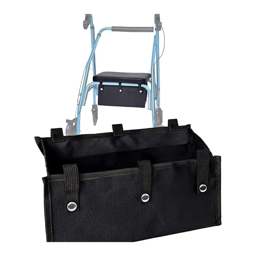 Rollator Under-Seat Storage Bag – PU Oxford Multi-Pocket Rollator Accessory Bag Axl