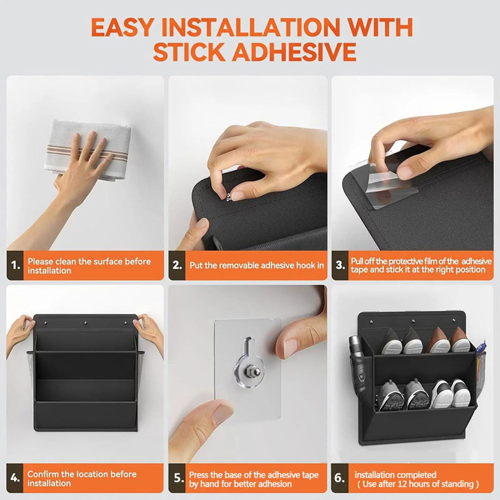 Adhesive Wall Shoe Rack – Space-Saving Organizer for RV & Home Wall Shoe Organizer Axl