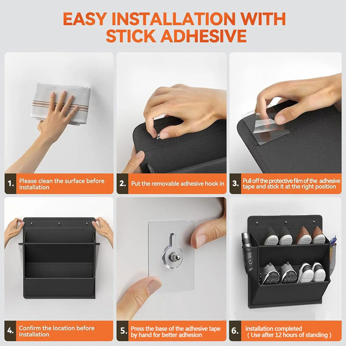 Adhesive Wall Shoe Rack – Space-Saving Organizer for RV & Home Wall Shoe Organizer Axl