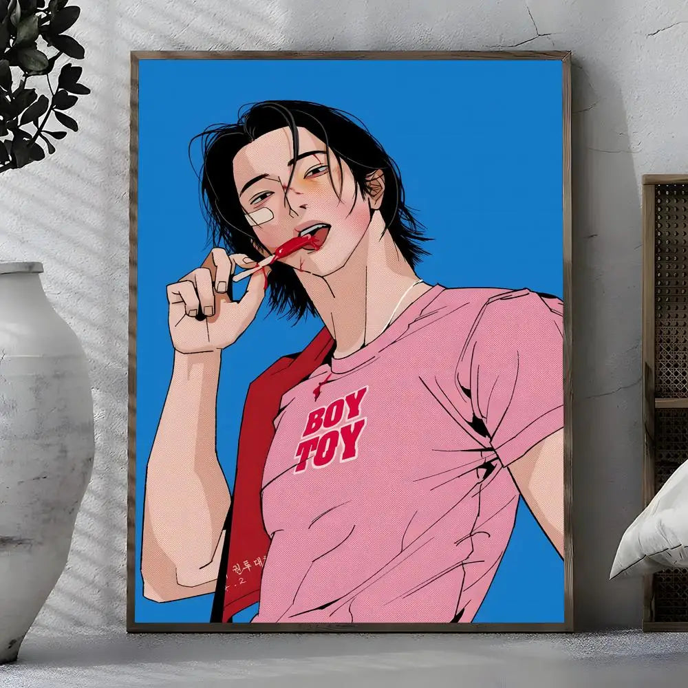 Webtoon Master-Peace Wall Poster – Self-Adhesive Waterproof Sticker Wall Art Poster Axl