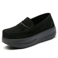 Women's Plus Size Wedge Platform Slip-On Shoes | Soft Sole Wedge Platform Shoes Axl black 41