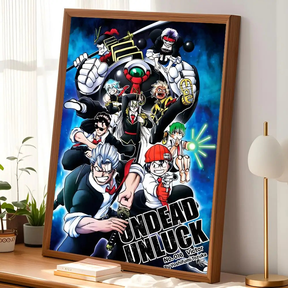 Undead Unluck Manga Poster – Self-Stick HD Waterproof Wall Art Manga Wall Poster Axl