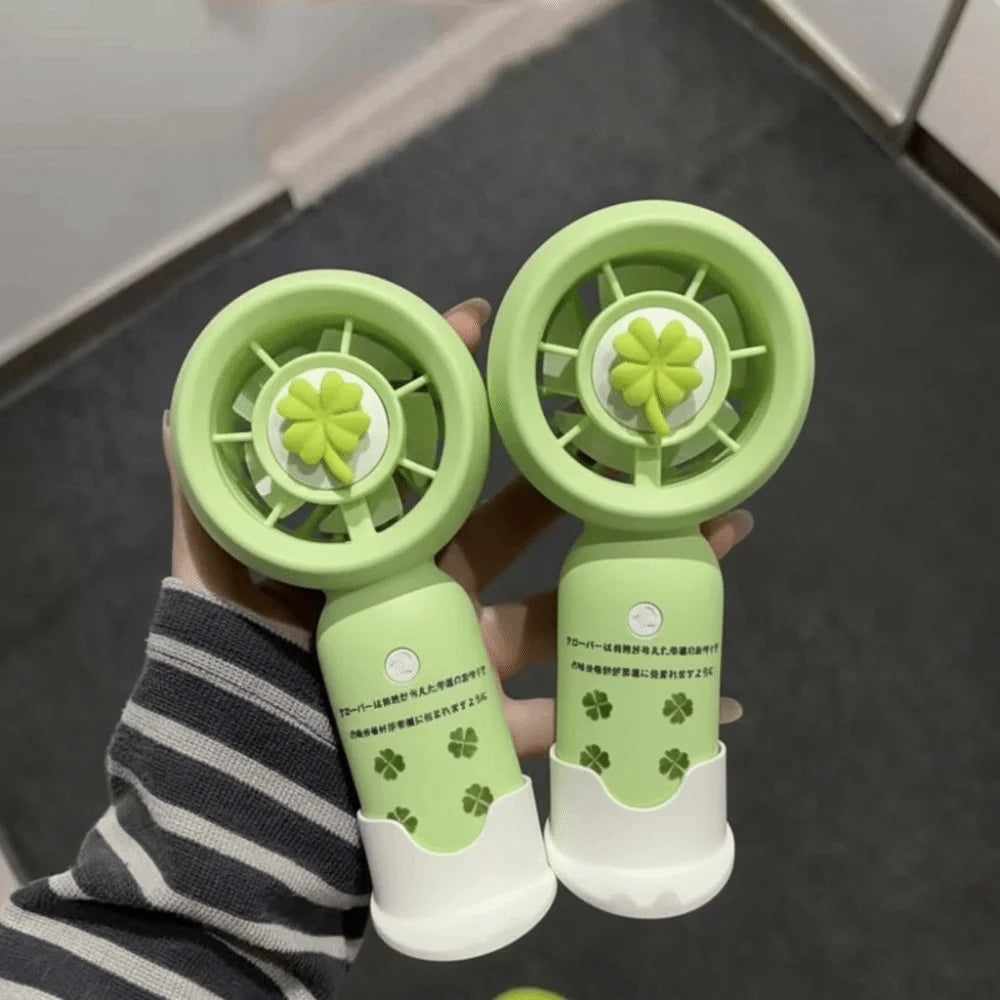 USB Rechargeable Mini Handheld Fan – Clover Design Mini Handheld Fan Axl
