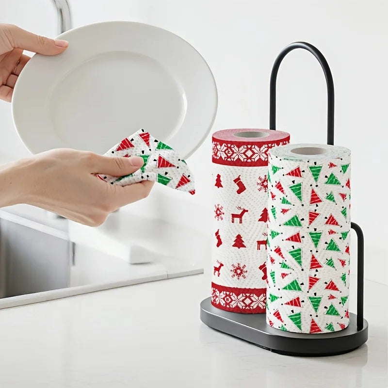 Christmas Kitchen Paper Towel Rolls – 3-Layer Reusable 2-Pack Kitchen Paper Towels Axl