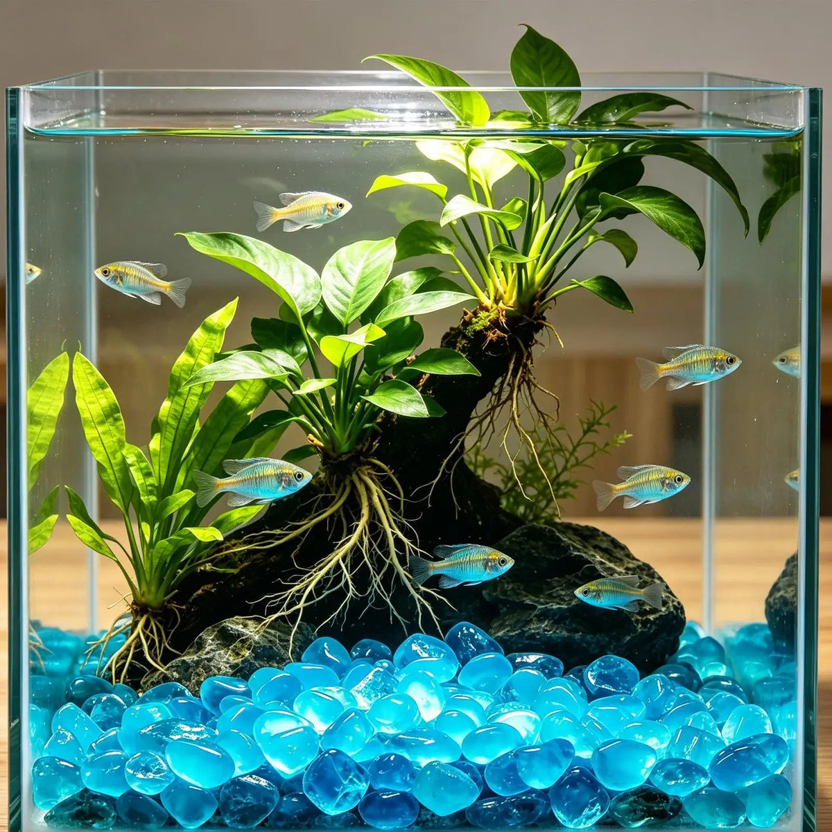 300 Pcs Glow in the Dark Garden Pebbles & Aquarium Stones Glow Garden Pebbles Axl