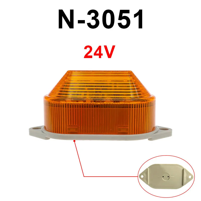 CNMAWAY TB40 LED Strobe Warning Light 12V 24V 220V IP44 LED Warning Light Axl Yellow 24V
