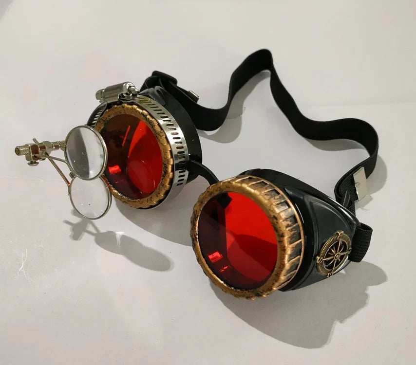 Steampunk Vintage Magnifying Goggles | Cosplay Prop Costume Goggles Axl
