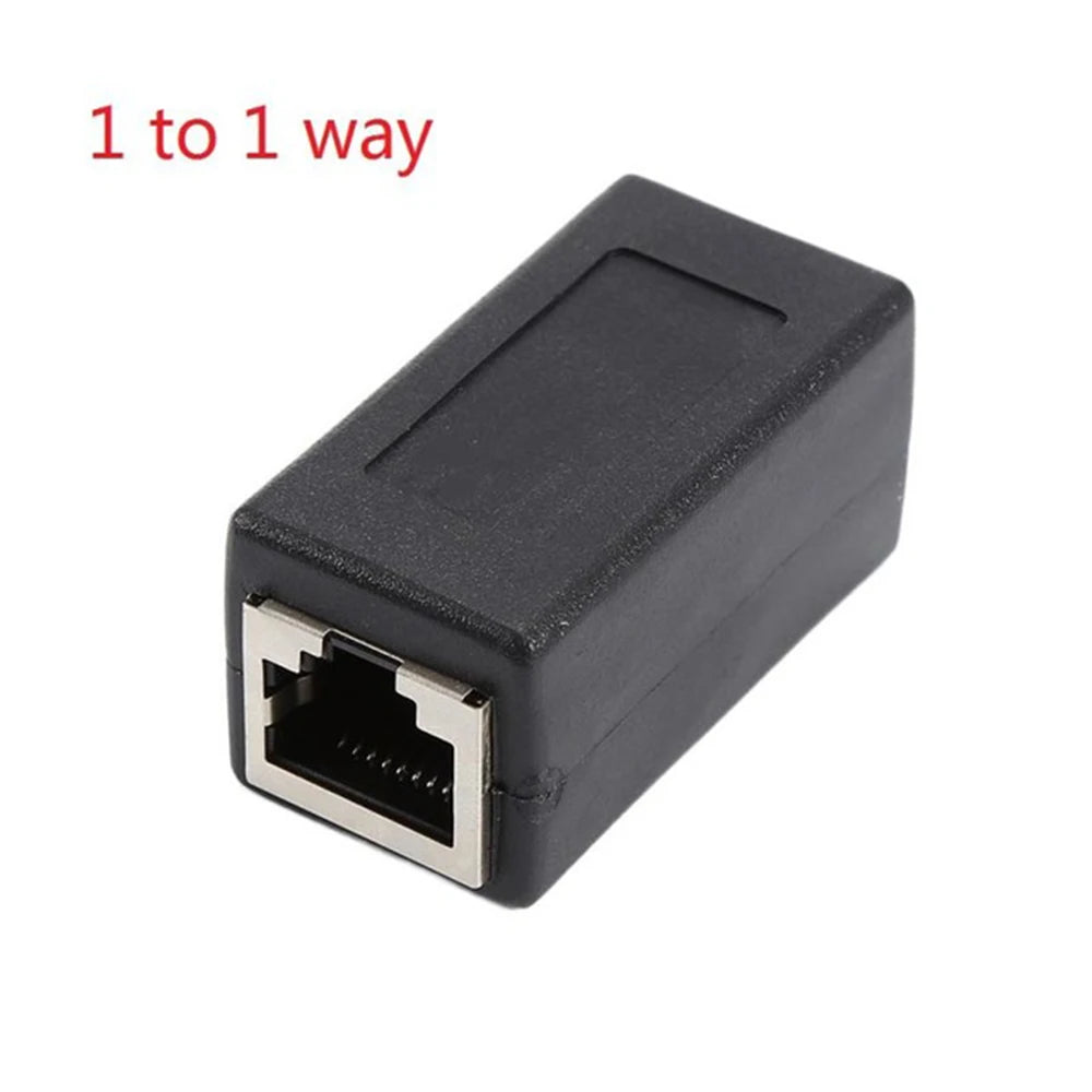 RJ45 Ethernet Splitter – 1 to 2 Way Female Network Coupler Network Coupler Adapter Axl 1 to1way