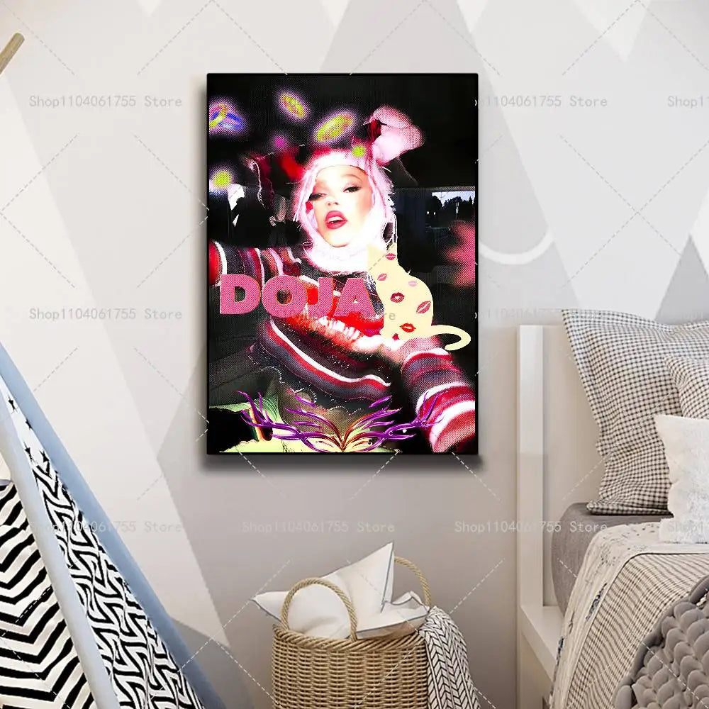 Doja Cat Self-Adhesive Wall Art Poster – Vivid Color Print Wall Art Poster Axl