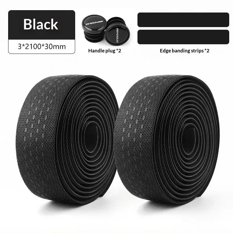 Road Bike Handlebar Tape – Anti-Slip Waterproof PU+EVA Bar Wrap Handlebar Tape Axl Black
