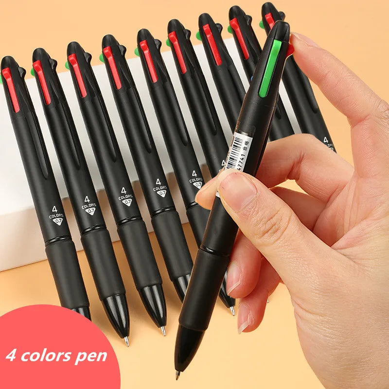 5-Pack 4-Color Ballpoint Pens 0.7mm – School & Office Writing Multicolor Ballpoint Pen Axl