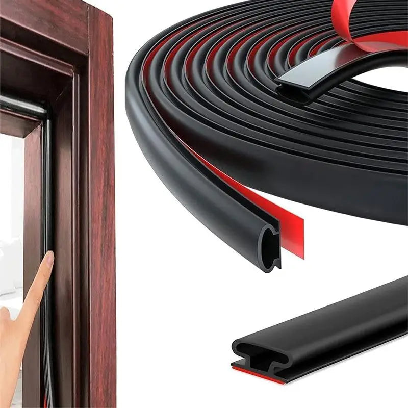 Self-Adhesive Door Window Weatherstrip Seal 10x6mm 6M Roll Door Weatherstrip Seal Axl