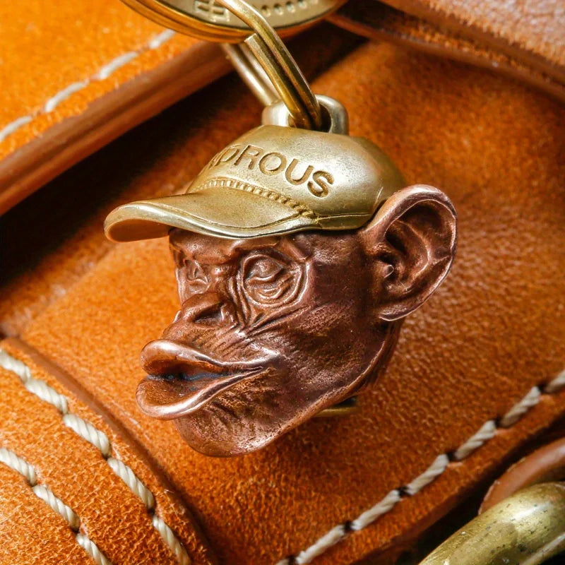 Brass Gorilla Monkey Pendant – EDC Paracord Keychain Charm Keychain Pendant Charm Axl