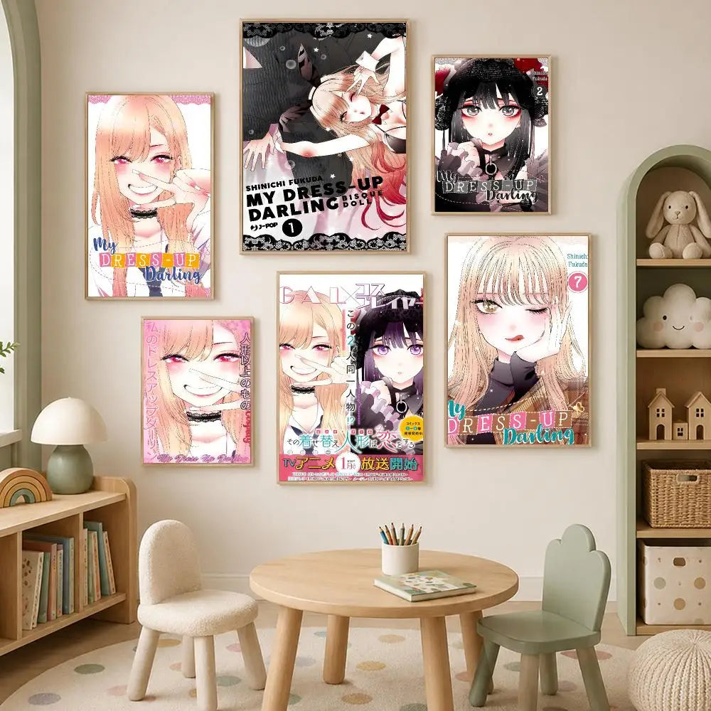 My Dress-Up Darling Self-Stick HD Wall Art Poster | Anime Decor Anime Wall Poster Axl