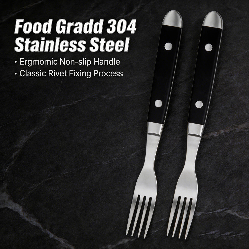 Stainless Steel Steak Fork Set – 1 to 8 Pieces | BBQ & Dining Steak Fork Set Axl