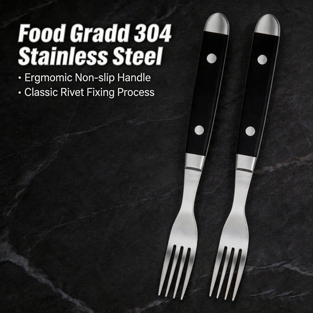 Stainless Steel Steak Fork Set – 1 to 8 Pieces | BBQ & Dining Steak Fork Set Axl
