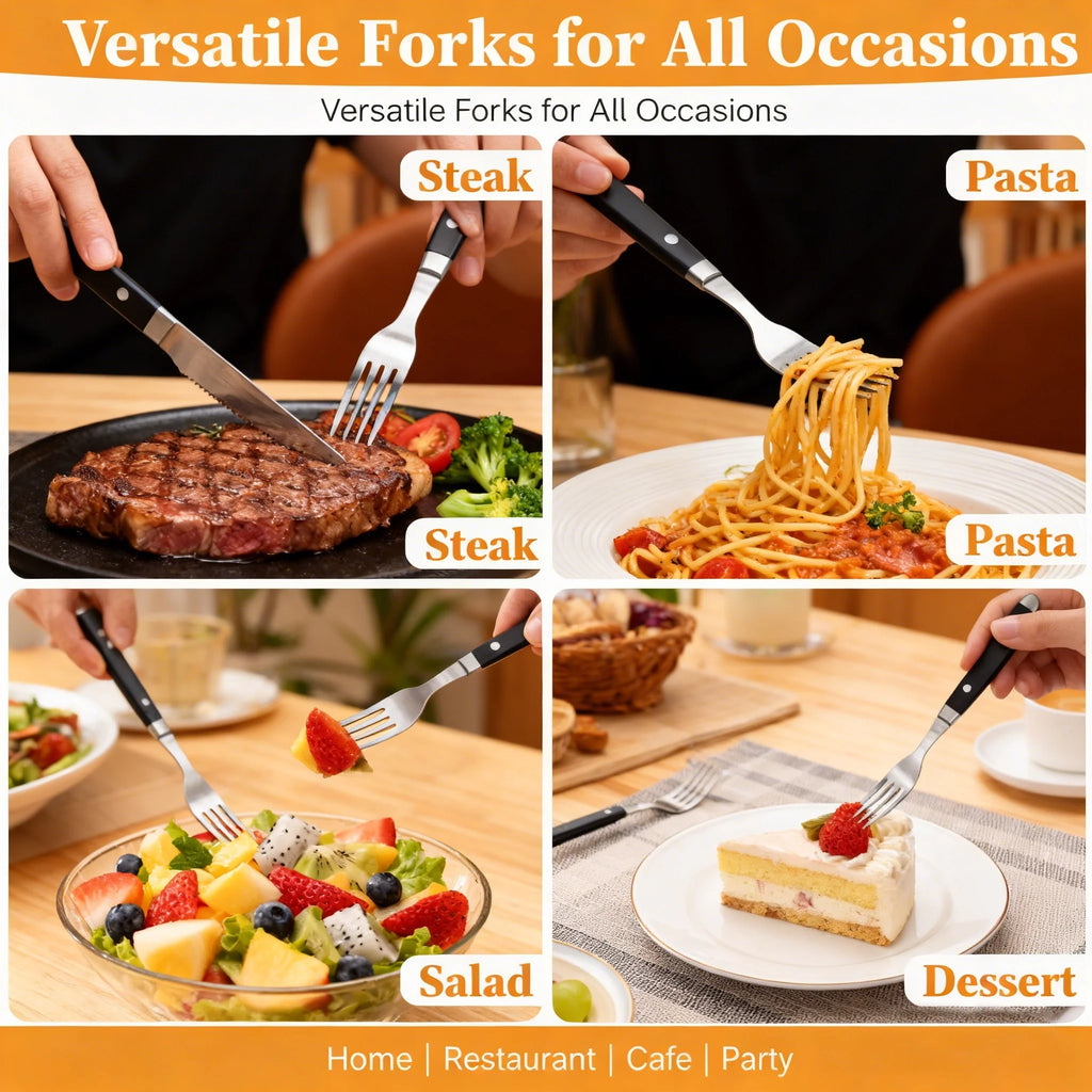 Stainless Steel Dinner Fork Set 1–8 Piece | Food-Grade Flatware Flatware Fork Set Axl