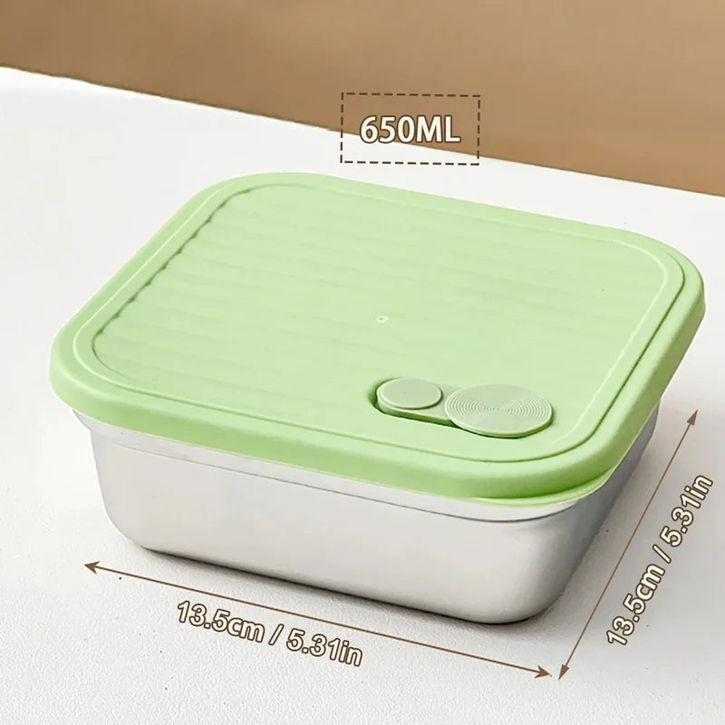 WORTHBUY 304 Stainless Steel Stackable Leak-Proof Lunch Box Stainless Steel Lunch Box Axl