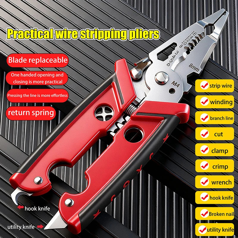 18-in-1 Wire Stripper Crimper Pliers – Electrician Tool Wire Stripper Pliers Axl