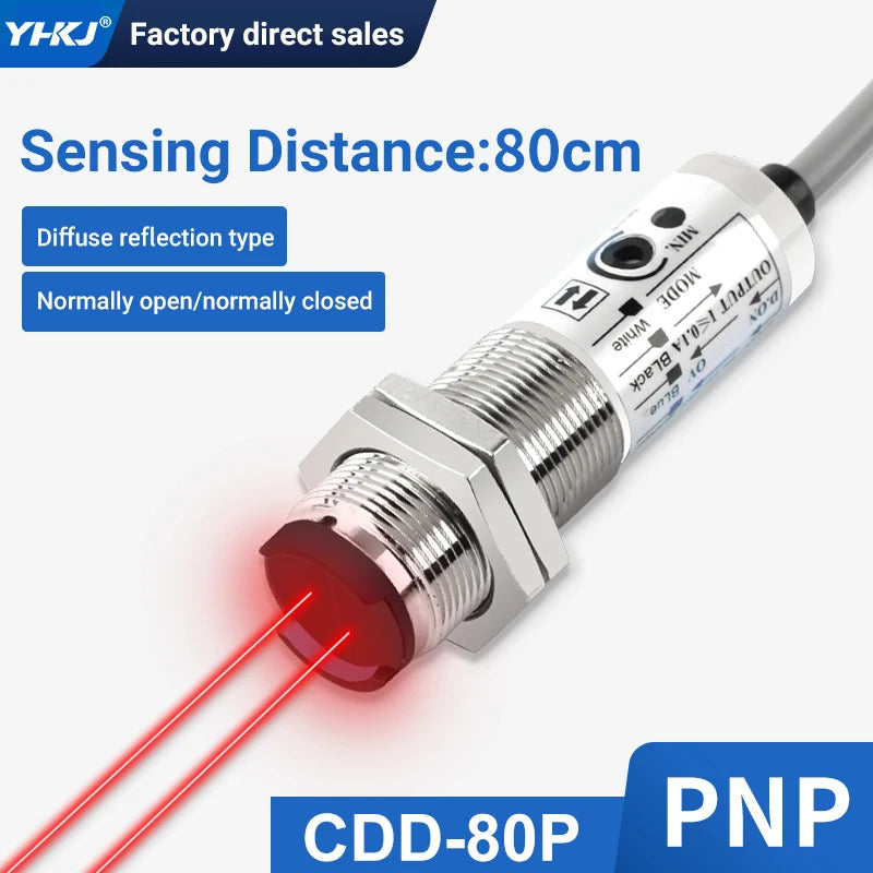 CDD Infrared Photoelectric Sensor NPN PNP Diffuse Proximity Switch Photoelectric Sensor Axl CDD-80P