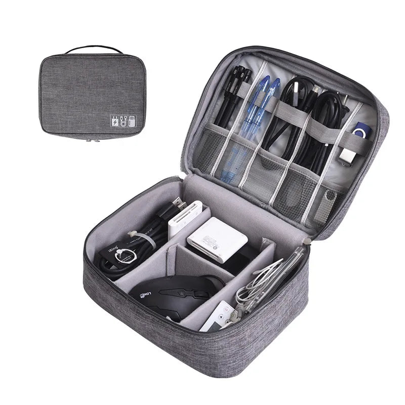 Travel Cable Organizer Bag – USB, Cord & SD Card Storage Cable Organizer Bag Axl