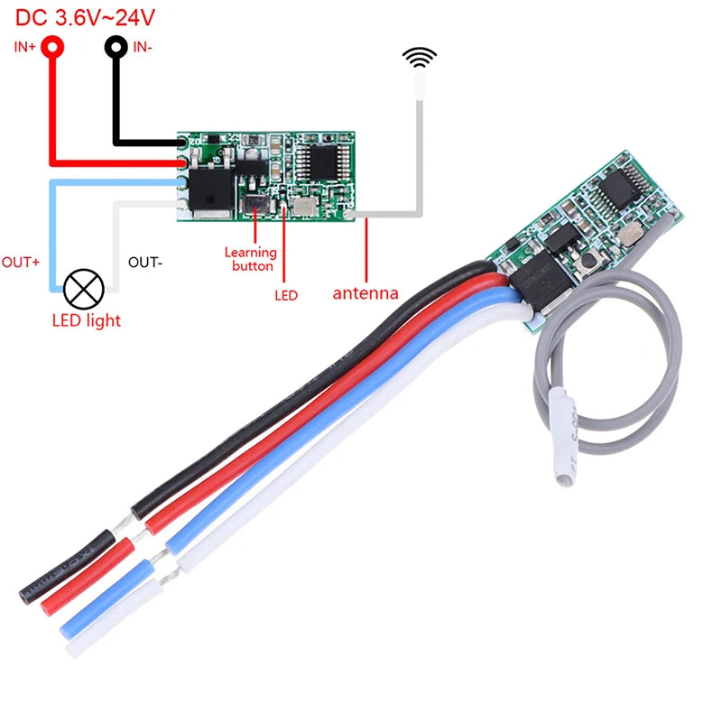 433MHz RF Relay Receiver Module – 1CH Wireless Light Switch RF Relay Receiver Axl Default Title