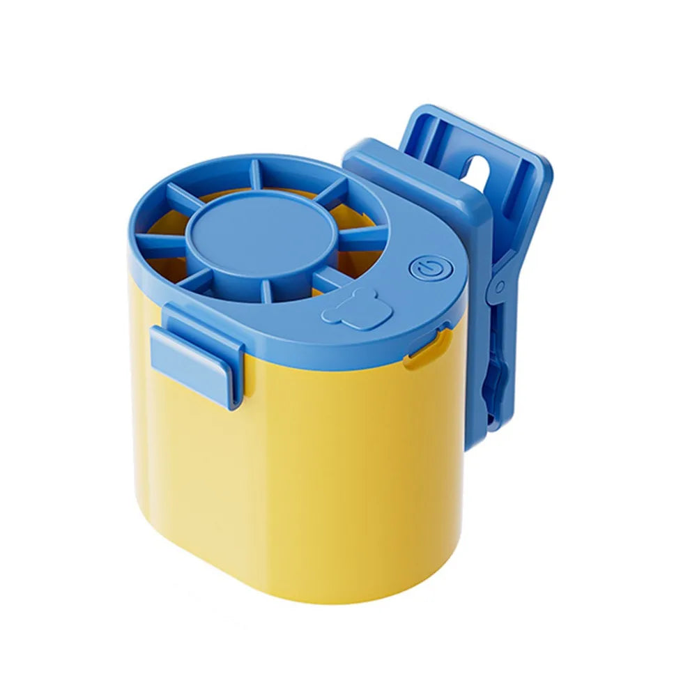 3-Speed USB Rechargeable Clip-On Portable Mini Fan Portable Mini Fan Axl Blue Yellow