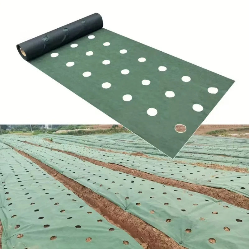 2-Pack Perforated Weed Barrier Fabric – Breathable PP Garden Mat Weed Barrier Fabric Axl