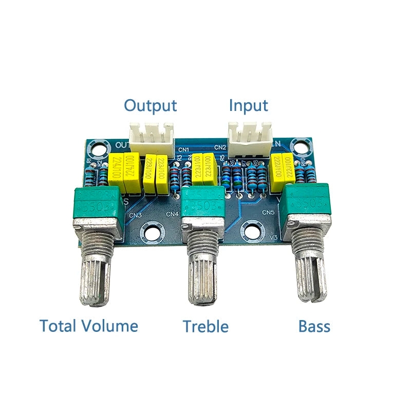 Passive Tone Control PCB Board – 2-Channel Bass & Treble Module Audio Preamp Module Axl