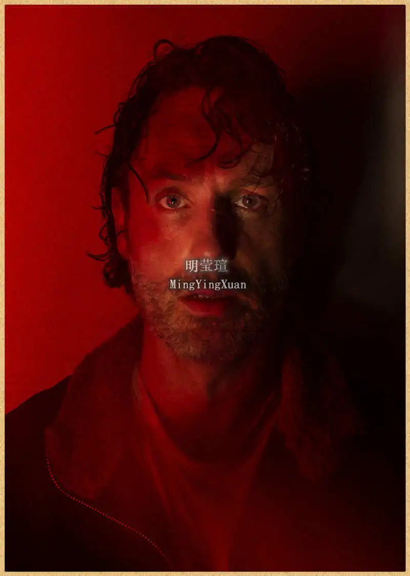 Walking Dead Vintage Kraft Paper Poster | Retro Wall Art Decor Wall Art Poster Axl