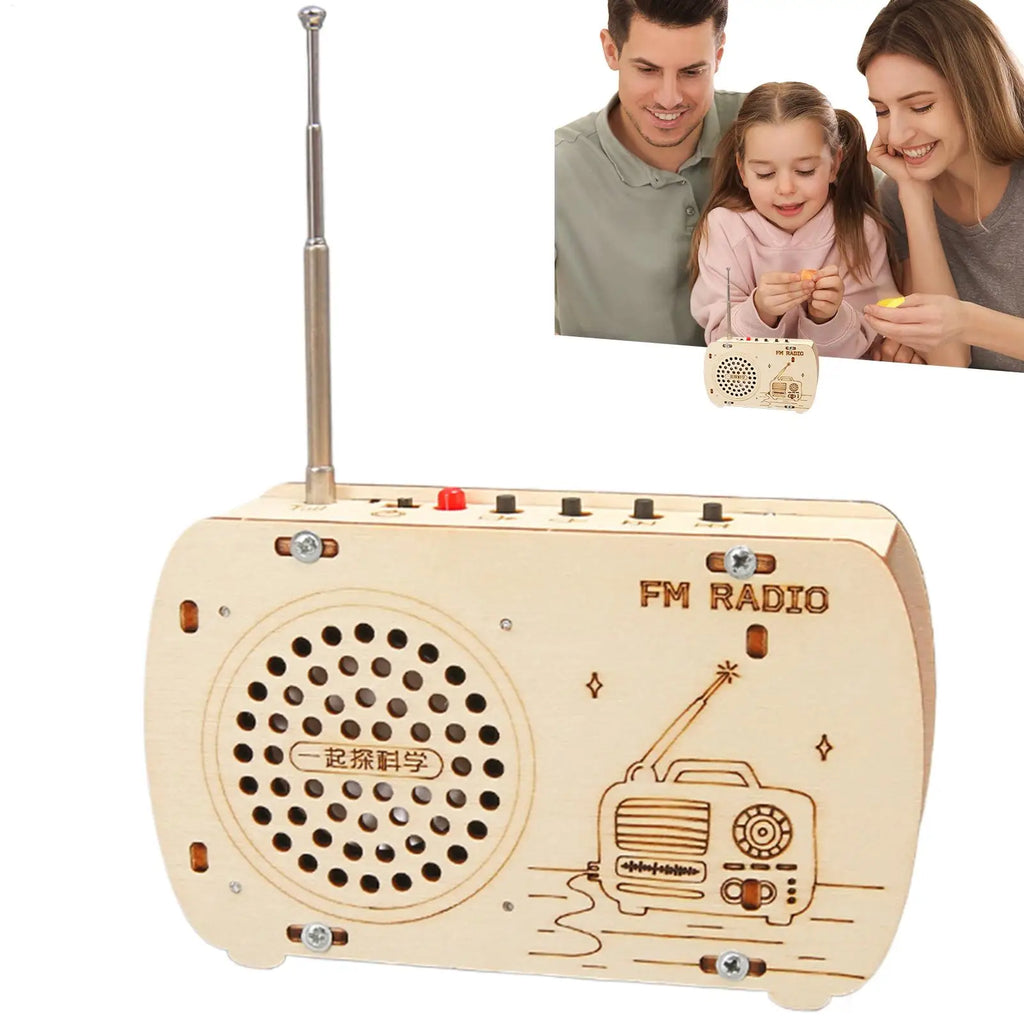 DIY Wooden Radio Kit – STEM Electronics Learning Set for Teens STEM Electronics Kit Axl