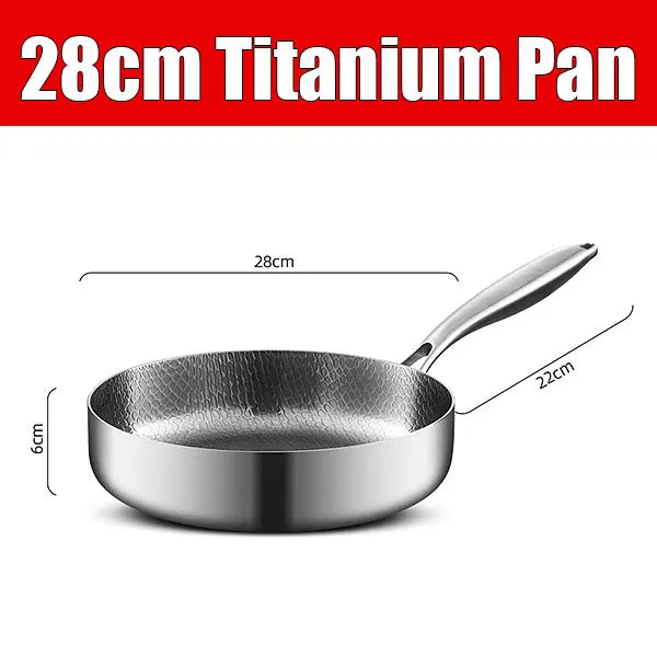 PGY Titanium Hammered Frying Pan 20/24/28cm All Cooktop Titanium Frying Pan Axl 28cm Titanium Pan